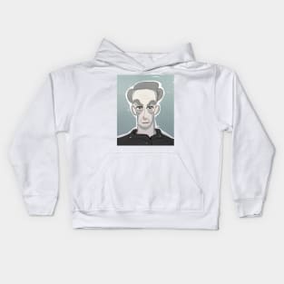 Portrait old man Kids Hoodie